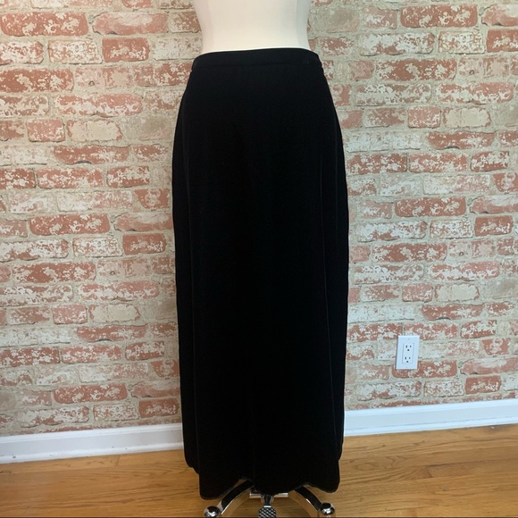 J. Crew Full Length Velvet Skirt Maxi - Picture 2 of 5